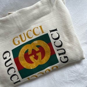 Oversized Gucci Logo Jersey Sweatshirt